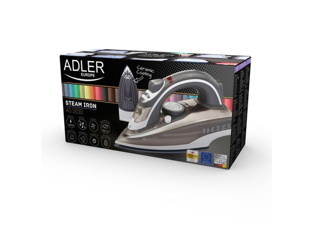 Утюг Adler 2200 Вт Adler AD-5030 (5902934831048) - изображение 6 Утюг Adler 2200 Вт Adler AD-5030 (5902934831048) - изображение 6