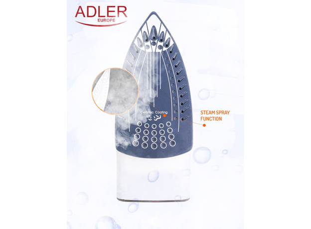 Утюг Adler 2200 Вт Adler AD-5030 (5902934831048) - изображение 5 Утюг Adler 2200 Вт Adler AD-5030 (5902934831048) - изображение 5