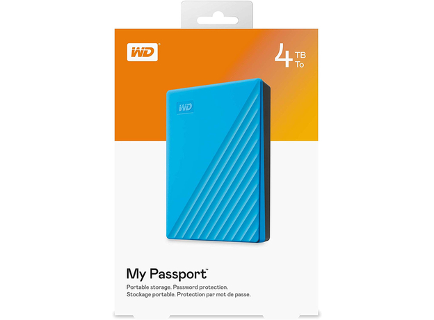 Жорсткий диск Western Digital My Passport 4TB WDBPKJ0040BBL-WESN 2.5" USB 3.0 External Blue (0718037870212) - зображення 6 Жорсткий диск Western Digital My Passport 4TB WDBPKJ0040BBL-WESN 2.5" USB 3.0 External Blue (0718037870212) - зображення 6