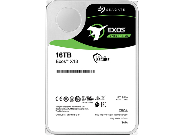 Жесткий диск Seagate Exos X18 7200RPM 256MB 16TB (ST16000NM004J)  Жесткий диск Seagate Exos X18 7200RPM 256MB 16TB (ST16000NM004J)
