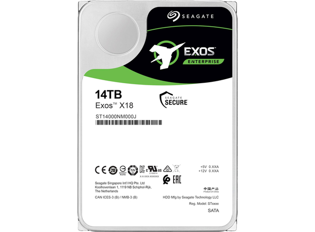 Жесткий диск Seagate Ent. Exos X18 7200RPM 256MB 14TB SATA III (ST14000NM000J)  Жесткий диск Seagate Ent. Exos X18 7200RPM 256MB 14TB SATA III (ST14000NM000J)
