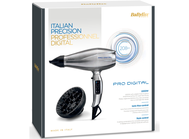 Фен BaByliss Pro Digital 6000E - зображення 5 Фен BaByliss Pro Digital 6000E - зображення 5