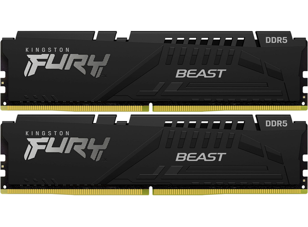 Оперативная память Kingston Fury DDR5-5600 65536MB PC5-44800 (Kit of 2x32768) Beast Black (KF556C40BBK2-64)  Оперативная память Kingston Fury DDR5-5600 65536MB PC5-44800 (Kit of 2x32768) Beast Black (KF556C40BBK2-64)