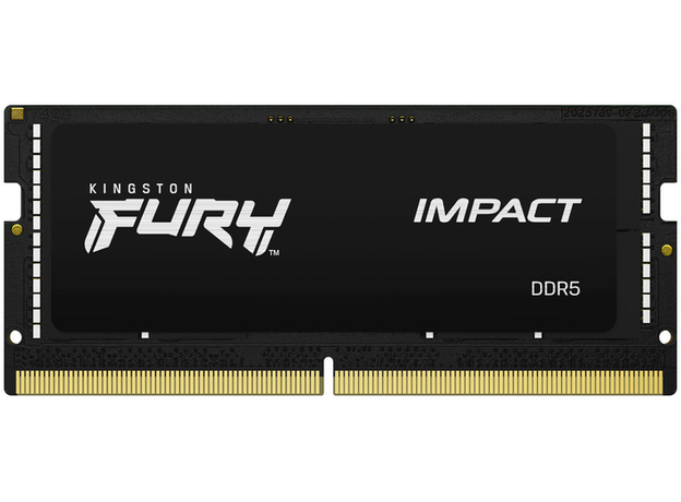Оперативна пам'ять Kingston Fury SODIMM DDR5-4800 65536MB PC5-38400 (Kit of 2x32768) Impact 2Rx8 Black (KF548S38IBK2-64) - зображення 2 Оперативна пам'ять Kingston Fury SODIMM DDR5-4800 65536MB PC5-38400 (Kit of 2x32768) Impact 2Rx8 Black (KF548S38IBK2-64) - зображення 2