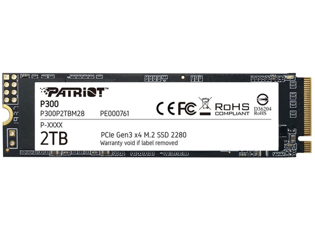 SSD накопитель Patriot Memory P300 M.2 2280 2TB (P300P2TBM28)  SSD накопитель Patriot Memory P300 M.2 2280 2TB (P300P2TBM28)