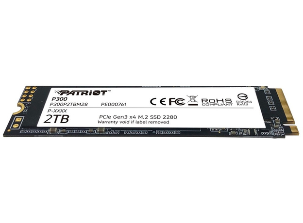 SSD накопитель Patriot Memory P300 M.2 2280 2TB (P300P2TBM28) - изображение 3 SSD накопитель Patriot Memory P300 M.2 2280 2TB (P300P2TBM28) - изображение 3