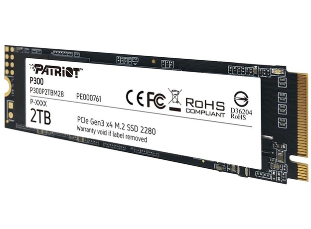 SSD накопитель Patriot Memory P300 M.2 2280 2TB (P300P2TBM28) - изображение 4 SSD накопитель Patriot Memory P300 M.2 2280 2TB (P300P2TBM28) - изображение 4