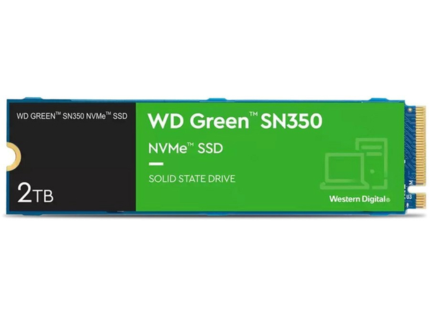 Western Digital Green SN350 2TB M.2 NVMe PCIe 3.0 QLC (WDS200T3G0C)  Western Digital Green SN350 2TB M.2 NVMe PCIe 3.0 QLC (WDS200T3G0C)