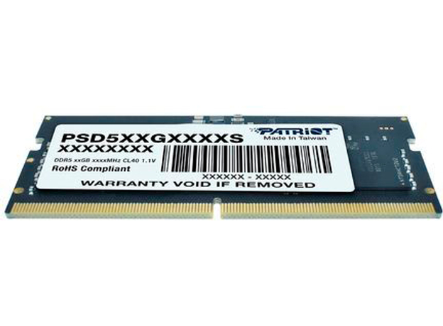 Оперативна пам'ять Patriot SODIMM DDR5-4800 32768MB PC5-38400 (PSD532G48002S) - зображення 2 Оперативна пам'ять Patriot SODIMM DDR5-4800 32768MB PC5-38400 (PSD532G48002S) - зображення 2