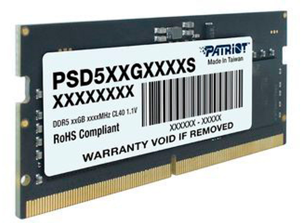 Оперативна пам'ять Patriot SODIMM DDR5-4800 32768MB PC5-38400 (PSD532G48002S) - зображення 3 Оперативна пам'ять Patriot SODIMM DDR5-4800 32768MB PC5-38400 (PSD532G48002S) - зображення 3