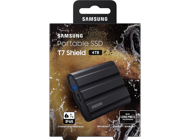Samsung Portable SSD T7 Shield 4Tb USB 3.2 Type-C Black (MU-PE4T0S/EU) - зображення 8 Samsung Portable SSD T7 Shield 4Tb USB 3.2 Type-C Black (MU-PE4T0S/EU) - зображення 8