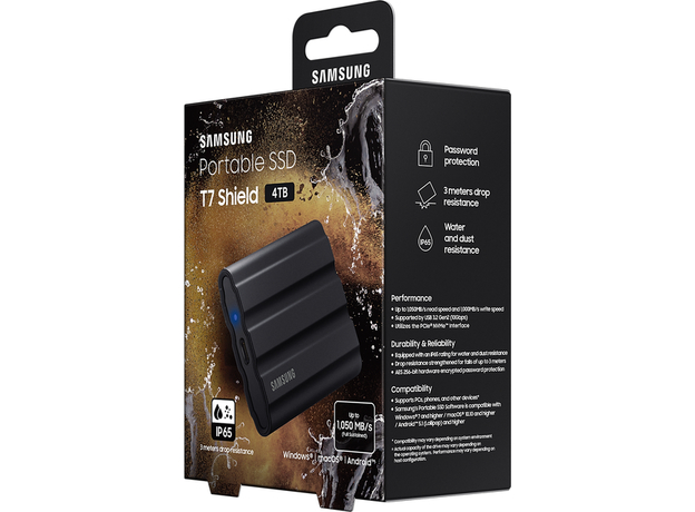 Samsung Portable SSD T7 Shield 4Tb USB 3.2 Type-C Black (MU-PE4T0S/EU) - зображення 11 Samsung Portable SSD T7 Shield 4Tb USB 3.2 Type-C Black (MU-PE4T0S/EU) - зображення 11