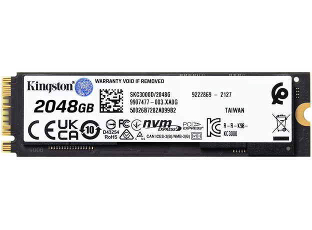 Kingston SSD KC3000 2TB M.2 2280 NVMe PCIe Gen 4.0 x4 3D TLC NAND (SKC3000D/2048G) - изображение 3 Kingston SSD KC3000 2TB M.2 2280 NVMe PCIe Gen 4.0 x4 3D TLC NAND (SKC3000D/2048G) - изображение 3
