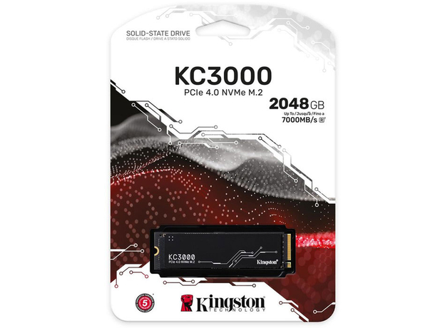 Kingston SSD KC3000 2TB M.2 2280 NVMe PCIe Gen 4.0 x4 3D TLC NAND (SKC3000D/2048G) - изображение 5 Kingston SSD KC3000 2TB M.2 2280 NVMe PCIe Gen 4.0 x4 3D TLC NAND (SKC3000D/2048G) - изображение 5