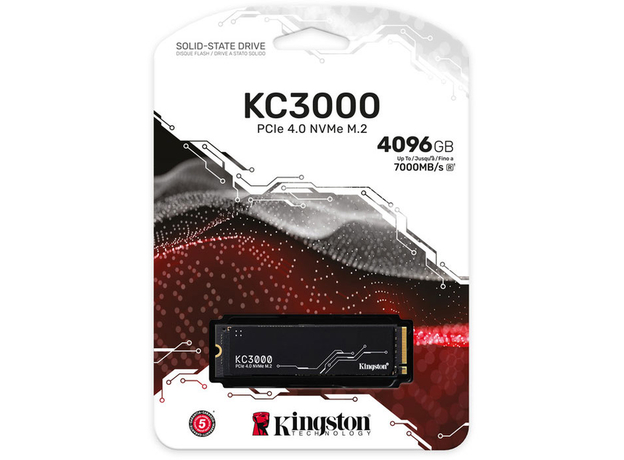 Kingston SSD KC3000 4TB M.2 2280 NVMe PCIe Gen 4.0 x4 3D TLC NAND (SKC3000D/4096G) - изображение 4 Kingston SSD KC3000 4TB M.2 2280 NVMe PCIe Gen 4.0 x4 3D TLC NAND (SKC3000D/4096G) - изображение 4