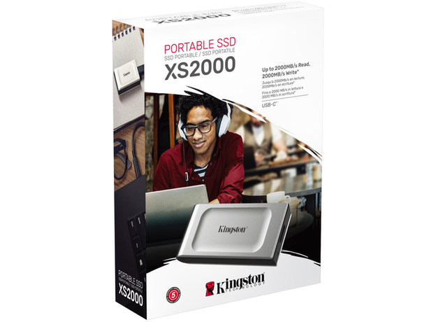 Kingston XS2000 Portable SSD 2TB USB 3.2 Gen2 (2x2) Type-C IP55 3D NAND (SXS2000/2000G) - зображення 6 Kingston XS2000 Portable SSD 2TB USB 3.2 Gen2 (2x2) Type-C IP55 3D NAND (SXS2000/2000G) - зображення 6