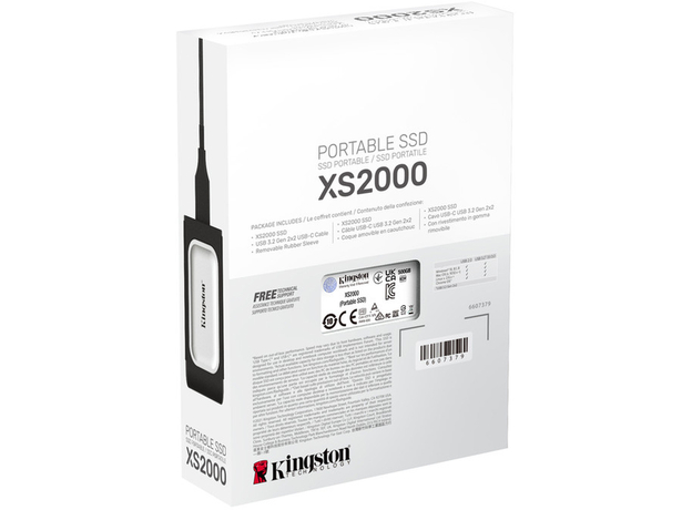 Kingston XS2000 Portable SSD 2TB USB 3.2 Gen2 (2x2) Type-C IP55 3D NAND (SXS2000/2000G) - зображення 7 Kingston XS2000 Portable SSD 2TB USB 3.2 Gen2 (2x2) Type-C IP55 3D NAND (SXS2000/2000G) - зображення 7