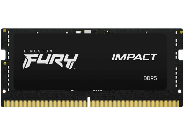 Оперативная память Kingston Fury SODIMM DDR5-4800 16384MB PC5-38400 Impact 1Rx8 Black (KF548S38IB-16)  Оперативная память Kingston Fury SODIMM DDR5-4800 16384MB PC5-38400 Impact 1Rx8 Black (KF548S38IB-16)