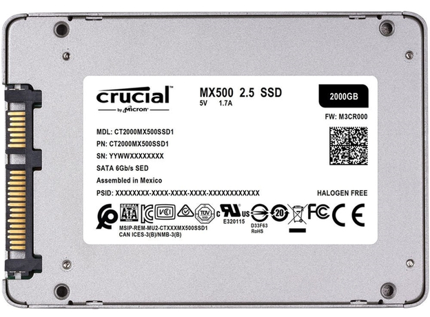 Crucial MX500 2TB 2.5" SATAIII 3D TLC (CT2000MX500SSD1) - зображення 3 Crucial MX500 2TB 2.5" SATAIII 3D TLC (CT2000MX500SSD1) - зображення 3