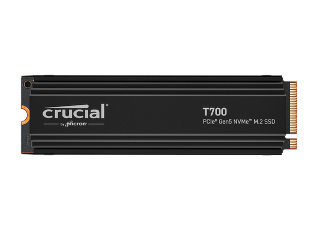 Crucial T700 with Heatsink 1TB M.2 NVMe PCIe 5.0 x4 3D NAND (TLC) (CT1000T700SSD5)  Crucial T700 with Heatsink 1TB M.2 NVMe PCIe 5.0 x4 3D NAND (TLC) (CT1000T700SSD5)