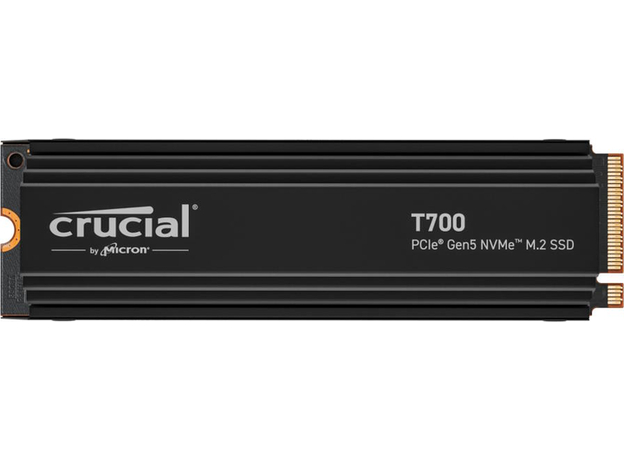 Crucial T700 with Heatsink 4TB M.2 NVMe PCIe 5.0 x4 3D NAND (TLC) (CT4000T700SSD5)  Crucial T700 with Heatsink 4TB M.2 NVMe PCIe 5.0 x4 3D NAND (TLC) (CT4000T700SSD5)
