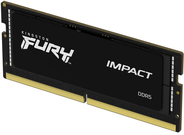 Оперативная память Kingston Fury SODIMM DDR5-4800 32768MB PC5-38400 Impact Black (KF548S38IB-32) - изображение 2 Оперативная память Kingston Fury SODIMM DDR5-4800 32768MB PC5-38400 Impact Black (KF548S38IB-32) - изображение 2