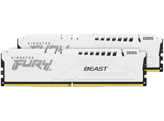 Оперативна пам'ять Kingston Fury DDR5-5200 65536MB PC5-41600 (Kit of 2x32768) Beast AM5 White (KF552C36BWEK2-64) - зображення 2 Оперативна пам'ять Kingston Fury DDR5-5200 65536MB PC5-41600 (Kit of 2x32768) Beast AM5 White (KF552C36BWEK2-64) - зображення 2