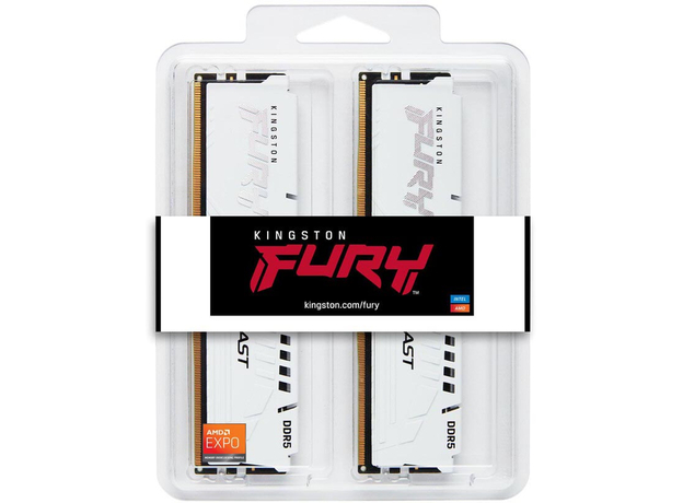 Оперативна пам'ять Kingston Fury DDR5-5200 65536MB PC5-41600 (Kit of 2x32768) Beast AM5 White (KF552C36BWEK2-64) - зображення 5 Оперативна пам'ять Kingston Fury DDR5-5200 65536MB PC5-41600 (Kit of 2x32768) Beast AM5 White (KF552C36BWEK2-64) - зображення 5