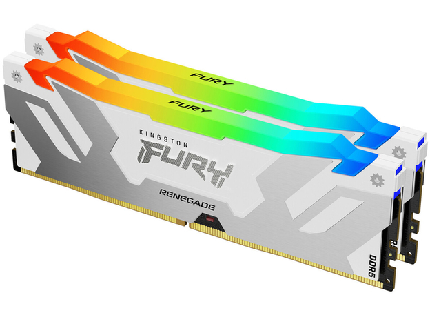 Оперативна пам'ять Kingston FURY DDR5-6000 65536MB PC5-48000 (Kit of 2x32768) Renegade RGB 2Rx8 White (KF560C32RWAK2-64)  Оперативна пам'ять Kingston FURY DDR5-6000 65536MB PC5-48000 (Kit of 2x32768) Renegade RGB 2Rx8 White (KF560C32RWAK2-64)