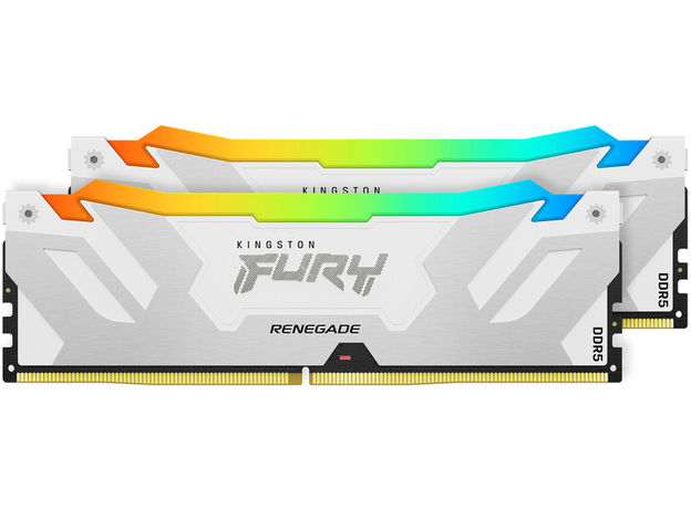 Оперативна пам'ять Kingston FURY DDR5-6000 65536MB PC5-48000 (Kit of 2x32768) Renegade RGB 2Rx8 White (KF560C32RWAK2-64) - зображення 2 Оперативна пам'ять Kingston FURY DDR5-6000 65536MB PC5-48000 (Kit of 2x32768) Renegade RGB 2Rx8 White (KF560C32RWAK2-64) - зображення 2