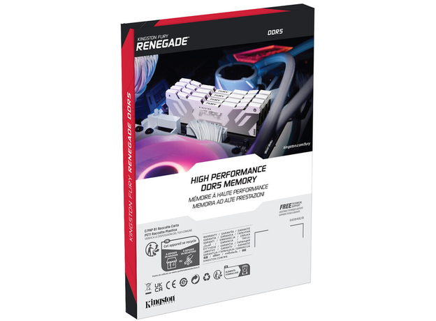 Оперативна пам'ять Kingston FURY DDR5-6000 65536MB PC5-48000 (Kit of 2x32768) Renegade 2Rx8 White (KF560C32RWK2-64) - зображення 6 Оперативна пам'ять Kingston FURY DDR5-6000 65536MB PC5-48000 (Kit of 2x32768) Renegade 2Rx8 White (KF560C32RWK2-64) - зображення 6