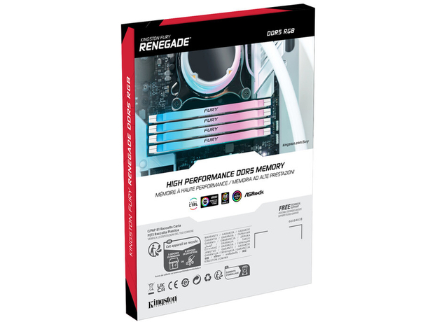 Оперативна пам'ять Kingston FURY DDR5-6000 65536MB PC5-48000 (Kit of 2x32768) Renegade RGB 2Rx8 White (KF560C32RWAK2-64) - зображення 6 Оперативна пам'ять Kingston FURY DDR5-6000 65536MB PC5-48000 (Kit of 2x32768) Renegade RGB 2Rx8 White (KF560C32RWAK2-64) - зображення 6