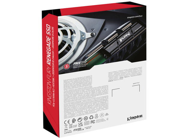 SSD Kingston FURY Renegade with Heatsink 4TB NVMe M.2 2280 PCIe 4.0 x4 3D NAND TLC (SFYRDK/4000G) - зображення 5 SSD Kingston FURY Renegade with Heatsink 4TB NVMe M.2 2280 PCIe 4.0 x4 3D NAND TLC (SFYRDK/4000G) - зображення 5