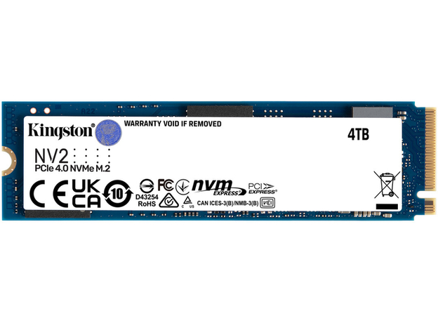 SSD диск Kingston NV2 4TB M.2 2280 NVMe PCIe 4.0 x4 (SNV2S/4000G)  SSD диск Kingston NV2 4TB M.2 2280 NVMe PCIe 4.0 x4 (SNV2S/4000G)