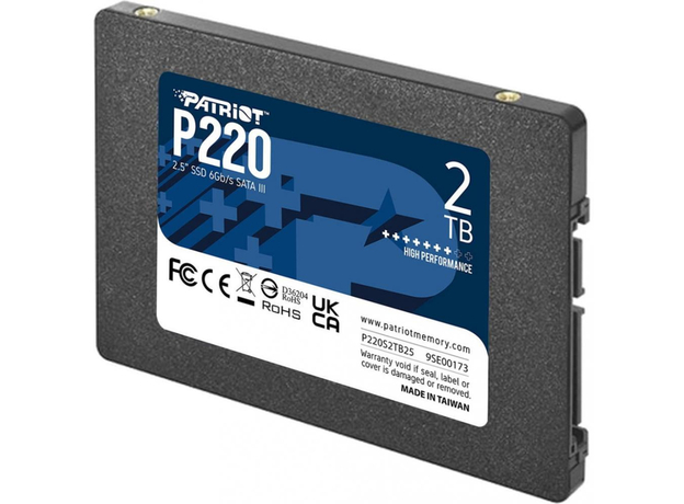 SSD диск Patriot P220 2TB 2.5" SATAIII TLC (P220S2TB25) - изображение 2 SSD диск Patriot P220 2TB 2.5" SATAIII TLC (P220S2TB25) - изображение 2