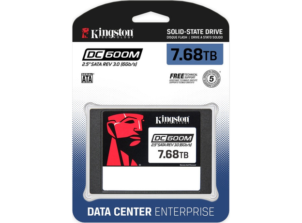 SSD диск Kingston Enterprise DC600M 7.68ТБ 2.5" SATAIII 3D TLC (SEDC600M/7680G) - зображення 3 SSD диск Kingston Enterprise DC600M 7.68ТБ 2.5" SATAIII 3D TLC (SEDC600M/7680G) - зображення 3
