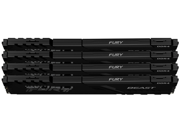 Оперативна пам'ять Kingston Fury DDR4-3200 131072 MB PC4-25600 (Kit of 4x32768) Beast Black (KF432C16BBK4/128) - зображення 2 Оперативна пам'ять Kingston Fury DDR4-3200 131072 MB PC4-25600 (Kit of 4x32768) Beast Black (KF432C16BBK4/128) - зображення 2