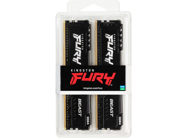 Оперативна пам'ять Kingston Fury DDR4-3200 131072 MB PC4-25600 (Kit of 4x32768) Beast Black (KF432C16BBK4/128) - зображення 3 Оперативна пам'ять Kingston Fury DDR4-3200 131072 MB PC4-25600 (Kit of 4x32768) Beast Black (KF432C16BBK4/128) - зображення 3
