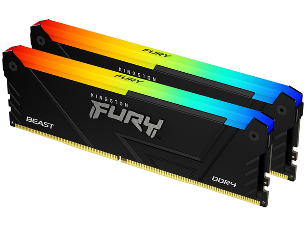Оперативна пам'ять Kingston Fury DDR4-3600 65536MB PC4-28800 (Kit of 2x32768) Beast RGB 2Rx8 Black (KF436C18BB2AK2/64)  Оперативна пам'ять Kingston Fury DDR4-3600 65536MB PC4-28800 (Kit of 2x32768) Beast RGB 2Rx8 Black (KF436C18BB2AK2/64)
