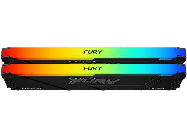 Оперативна пам'ять Kingston Fury DDR4-3600 65536MB PC4-28800 (Kit of 2x32768) Beast RGB 2Rx8 Black (KF436C18BB2AK2/64) - зображення 2 Оперативна пам'ять Kingston Fury DDR4-3600 65536MB PC4-28800 (Kit of 2x32768) Beast RGB 2Rx8 Black (KF436C18BB2AK2/64) - зображення 2