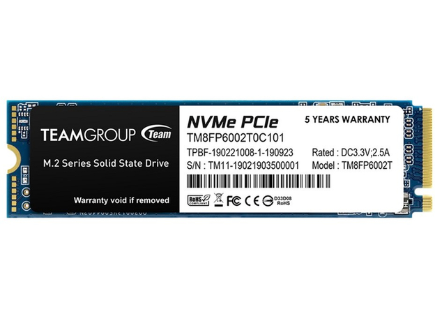 SSD диск Team Group MP33 2TB M.2 2280 NVMe PCIe 4.0 x4 3D NAND (TLC) (TM8FP6002T0C101)  SSD диск Team Group MP33 2TB M.2 2280 NVMe PCIe 4.0 x4 3D NAND (TLC) (TM8FP6002T0C101)
