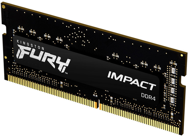 Оперативна пам'ять Kingston Fury SODIMM DDR4-2666 32768 MB PC4-21300 Impact Black (KF426S16IB/32) - зображення 2 Оперативна пам'ять Kingston Fury SODIMM DDR4-2666 32768 MB PC4-21300 Impact Black (KF426S16IB/32) - зображення 2