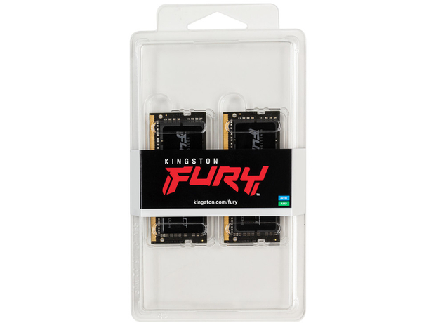 Оперативная память Kingston Fury SODIMM DDR4-3200 16384 MB PC4-25600 (Kit of 2x8192) Impact Black (KF432S20IBK2/16) - изображение 2 Оперативная память Kingston Fury SODIMM DDR4-3200 16384 MB PC4-25600 (Kit of 2x8192) Impact Black (KF432S20IBK2/16) - изображение 2