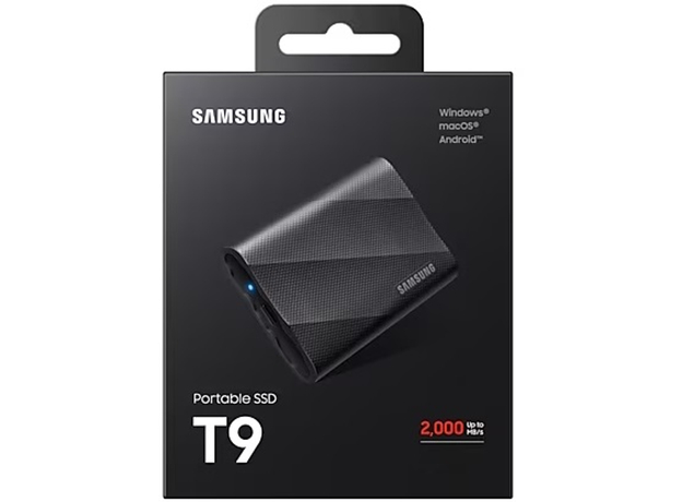 SSD Samsung Portable T9 1TB USB 3.2 Type-C Gen 2x2 (MU-PG1T0B/EU) External Black - зображення 7 SSD Samsung Portable T9 1TB USB 3.2 Type-C Gen 2x2 (MU-PG1T0B/EU) External Black - зображення 7