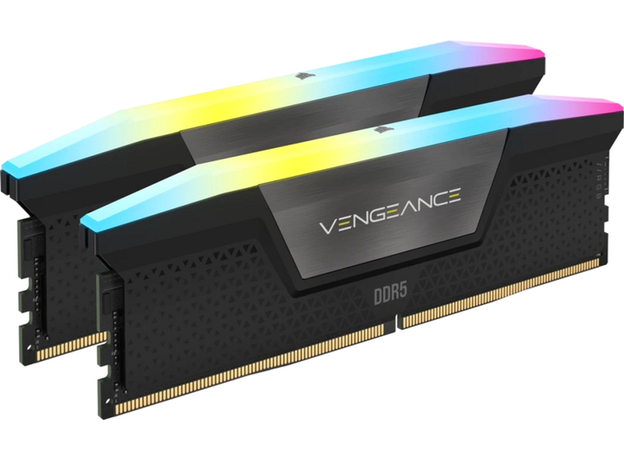 Оперативна пам'ять Corsair DDR5-6400 65536MB PC5-51200 (Kit of 2x32768) XMP 3.0 Vengeance RGB Black (CMH64GX5M2B6400C32)  Оперативна пам'ять Corsair DDR5-6400 65536MB PC5-51200 (Kit of 2x32768) XMP 3.0 Vengeance RGB Black (CMH64GX5M2B6400C32)