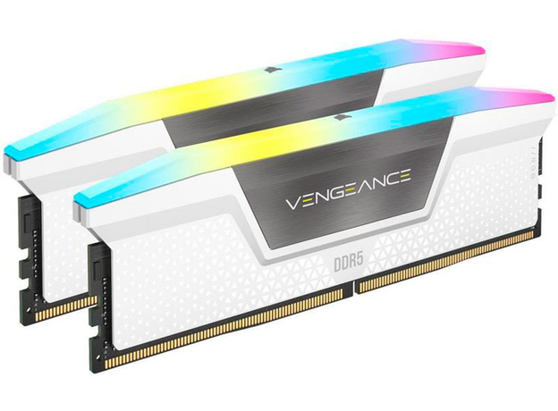 Оперативная память Corsair DDR5-6000 32768MB PC5-48000 (Kit of 2x16384MB) Vengeance RGB White (CMH32GX5M2B6000C40W)  Оперативная память Corsair DDR5-6000 32768MB PC5-48000 (Kit of 2x16384MB) Vengeance RGB White (CMH32GX5M2B6000C40W)