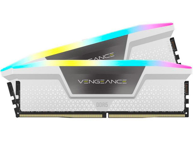 Оперативная память Corsair DDR5-6000 32768MB PC5-48000 (Kit of 2x16384MB) Vengeance RGB White (CMH32GX5M2B6000C40W) - изображение 2 Оперативная память Corsair DDR5-6000 32768MB PC5-48000 (Kit of 2x16384MB) Vengeance RGB White (CMH32GX5M2B6000C40W) - изображение 2