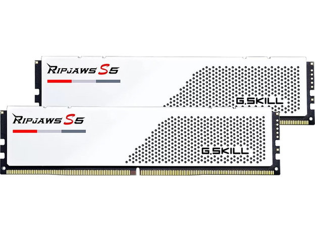 Оперативная память G.Skill DDR5-5600 65536MB PC5-44800 (Kit of 2x32768) Ripjaws S5 White (F5-5600J3636D32GX2-RS5W)  Оперативная память G.Skill DDR5-5600 65536MB PC5-44800 (Kit of 2x32768) Ripjaws S5 White (F5-5600J3636D32GX2-RS5W)