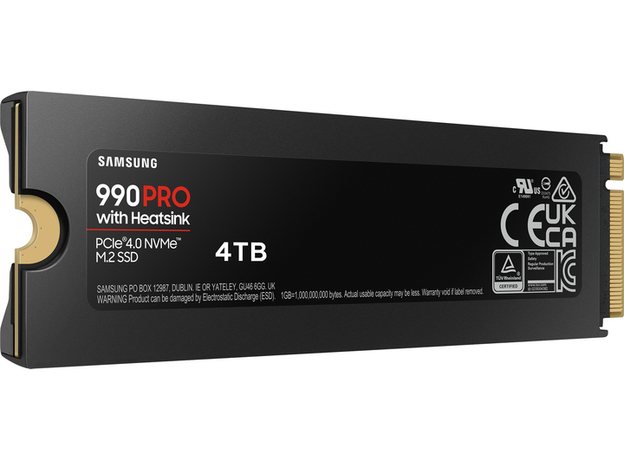 SSD диск Samsung 990 Pro Heatsink 4TB M.2 NVMe PCIe 4.0 V-NAND TLC (MZ-V9P4T0CW) - изображение 5 SSD диск Samsung 990 Pro Heatsink 4TB M.2 NVMe PCIe 4.0 V-NAND TLC (MZ-V9P4T0CW) - изображение 5
