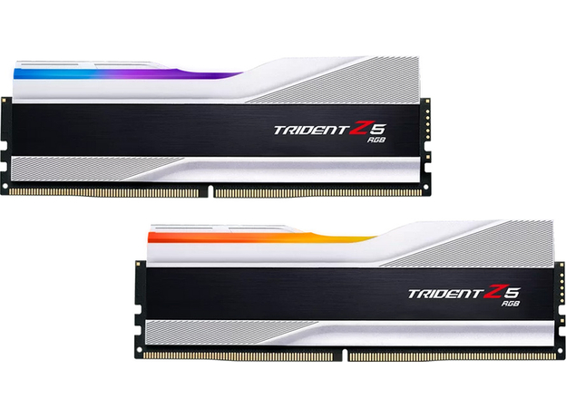 Оперативна пам'ять G.Skill DDR5-8000 32768MB PC5-64000 (Kit of 2x16384) Trident Z5 RGB Silver (F5-8000J3848H16GX2-TZ5RS)  Оперативна пам'ять G.Skill DDR5-8000 32768MB PC5-64000 (Kit of 2x16384) Trident Z5 RGB Silver (F5-8000J3848H16GX2-TZ5RS)